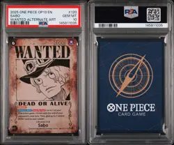 PSA 10 Sabo OP13-120 SP Alt Art SEC Wanted Carrying on His Will One Piece Card - Image 3