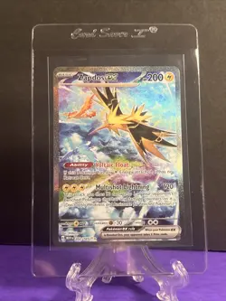 Zapdos 202/165 Scarlet & Violet 151 Holo Rare Pokemon TCG Art Card Nm English - Image 2