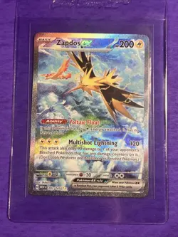 Zapdos 202/165 Scarlet & Violet 151 Holo Rare Pokemon TCG Art Card Nm English - Image 5