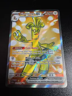 Pokemon TCG Card Gholdengo EX 231/182 Paradox Rift Full Art Holo Ultra Rare - Image 1