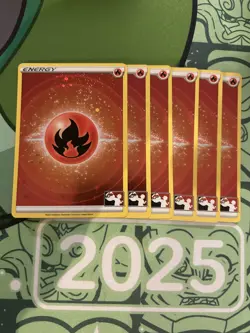 6X Fire Energy (Prize Pack Series 3) (Cosmos Holo) Prize Pack Series Cards Holo - Image 1