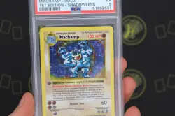 Machamp 1st Edition Shadowless 8/102 Base Set WOTC 1999 Pokemon Card EX PSA 5 - Image 3