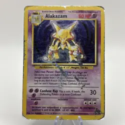 Alakazam 1/102 Pokemon Vintage WOTC Base Set Holo Card - HP - Image 3