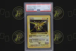 Zapdos Shadowless 16/102 Base Set WOTC 1999 Pokemon Trading Card TCG EX PSA 5 - Image 1
