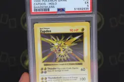 Zapdos Shadowless 16/102 Base Set WOTC 1999 Pokemon Trading Card TCG EX PSA 5 - Image 4