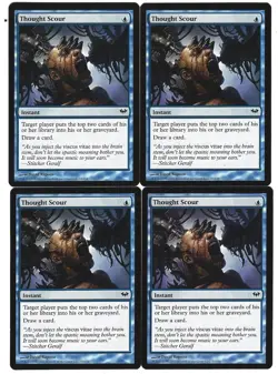 Thought Scour x4 8/10 LP- Magic M:tG Dark Ascension UDKATS-09 - Image 1