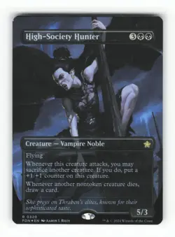 Miscut High-Society Hunter (Borderless) R Foundations 320 NM Foil MTG - Image 1