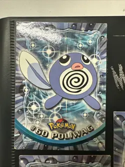POKEMON TOPPS SERIES 1 ANIMATED CARDS 60 61 62 POLIWAG POILWHIRL POLIWRATH - Image 2