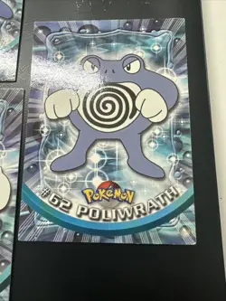 POKEMON TOPPS SERIES 1 ANIMATED CARDS 60 61 62 POLIWAG POILWHIRL POLIWRATH - Image 3