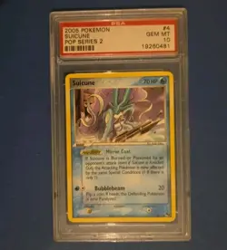 PSA 10 Pokemon Suicune 4/17 Pop Series 2 Non-Holo Rare Card 2006 Low Pop - Image 1