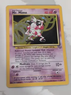 The Pokemon Company Pokemon TCG Mr. Mime Jungle 6/64 Unlimited Holo Rare 40 HP - Image 1