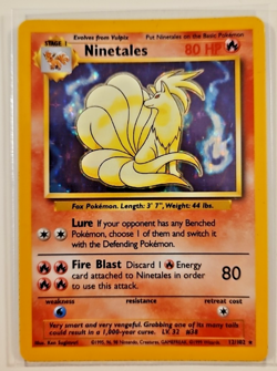 Ninetales 12/102 Holo Rare Pokemon Card Unlimited Base Set LP-NM VTG - Image 1
