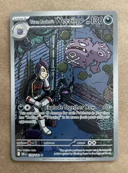 Team Rocket's Weezing 199/182 Illustration Rare SV10: Destined Rivals Pokemon - Image 1