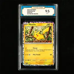 TQG 9.5 MINT+ 2024 Pokemon ENG Pikachu 002/015 - Image 1