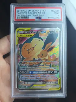 Eevee Snorlax GX 2019 Pokemon Sun Moon Tag Team Promo #SM169 PSA 9 - Image 1
