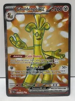 Gholdengo ex 231/182 Sv04: Paradox Rift Holo Pokemon TCG Full Art NM - Image 1