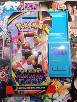 VERY HEAVY! 33.2g Phantasmal Flames Pokemon TCG Sleeved Booster Pack (SEALED)✅ - Image 1
