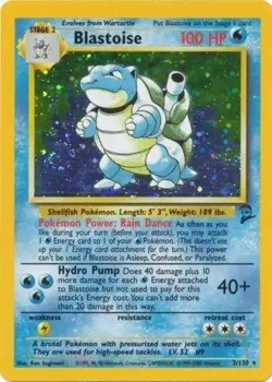 Damaged Blastoise - 2/130 - Holo Rare - Unlimited Edition Pokemon Base Set 2 - Image 1