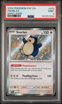 Snorlax - 2024 Pokemon Paf En-Paldean Fates #202 PSA 9 - Image 1