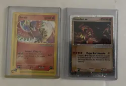 Pokemon 2003 Groudon EX Holo Black Star and Ho-Oh # 52 WOTC Black Star PROMO - Image 1