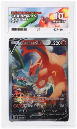 Charizard V - Alternative Art - Brilliant Stars - 154/172 - ACE 10 GEM MINT - Image 4
