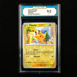 TQG 9.5 MINT+ 2024 Pokemon ENG Pikachu 018/091 C - Image 1