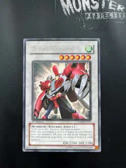 YUGIOH TURBO WARRIOR RARE DP08-EN015 1ST EDITION - Image 1