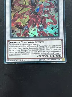 YUGIOH ODD EYES METEORBURST DRAGON ULTRA RARE SDMP-EN041 1ST EDITION PLAYED - Image 4