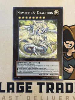 Number 46: Dragluon SHSP-EN050 Super Rare 1st Edition NM YuGiOh! - Image 2