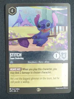 Stitch Team Underdog 6/P2 Foil - Lorcana Card #13W - Image 1