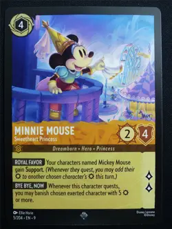 Minnie Mouse Sweetheart Princess 5/204 - Lorcana Card #313 - Image 1