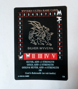 Wyvern Premiere Silver Dragon Promotional Punched Card #101 - Image 1