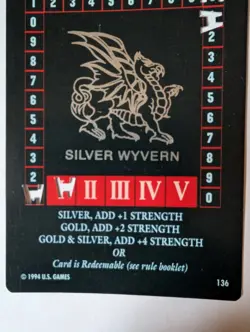 Wyvern Premiere Silver Dragon Promotional Punched Card #101 - Image 3