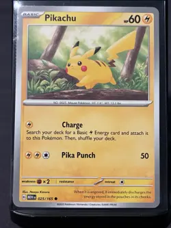 Pikachu - Common Normal 025/165 NM SV: Scarlet & Violet 151 Pokemon Card - Image 1