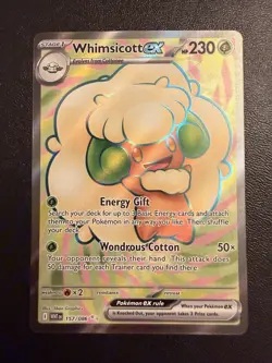 Whimsicott EX 165/086 White Flare Pokemon TCG Card, Near Mint Condition - Image 1