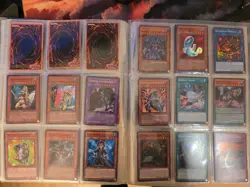Two binders large yugioh card bundle collection 200+ shinies/holos plus vintage - Image 1