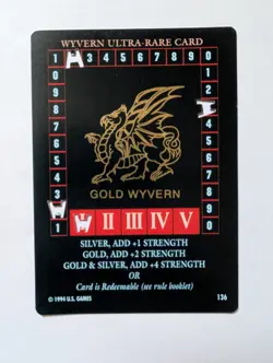 Wyvern Premiere Gold Dragon Promotional Punched Card - Image 1