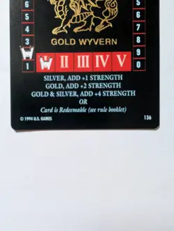 Wyvern Premiere Gold Dragon Promotional Punched Card - Image 2