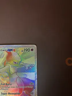 Pokemon Mewtwo GX 76/73 Rainbow Secret Rare Holo Card Shining Legends LP - Image 3