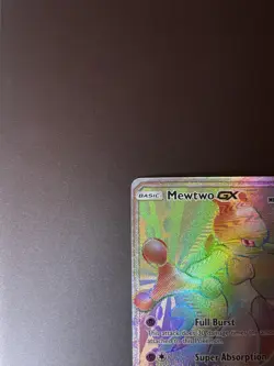Pokemon Mewtwo GX 76/73 Rainbow Secret Rare Holo Card Shining Legends LP - Image 4