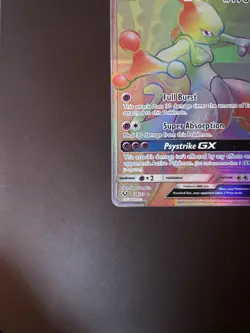 Pokemon Mewtwo GX 76/73 Rainbow Secret Rare Holo Card Shining Legends LP - Image 5