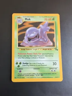 🌟 Muk 13/62 🌟 Original Fossil Holo Rare Set Pokemon Card WOTC 1999 TCG - Image 1