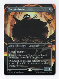 Technodrome (Borderless) (Foil) 0222 (M) MTG Teenage Mutant Ninja Turtles (TMT) - Image 1