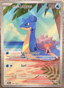 Pokemon Misty's Lapras 194/182 Sv10: Destined Rivals Illustration Rare Holo NM - Image 1