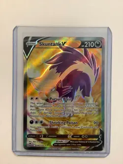 2022 Pokemon SWSH Silver Tempest 180/195 Skuntank V Full Art M/NM - Image 1
