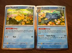 Pokemon Psyduck 007 Golduck 008 Promo Cosmos Holo Mega Evolutions - Image 1
