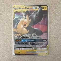 Pokemon Pikachu & Zekrom GX TAG TEAM Ultra Rare Team Up 33/181 - Image 1