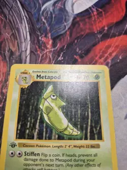 1999 Pokemon TCG Metapod 1st Edition Shadowless Base Set 54/102 MP/HP - Image 4