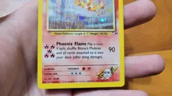 Blaine’s Moltres 1/132 Holo Rare Pokemon Gym Heroes Unlimited Edition Mod Play - Image 3