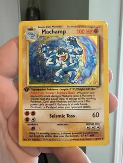 Machamp 8/102 - Pokemon TCG Base Set 1st Edition DMG - Image 1